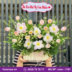 Giỏ hoa rosa-1181