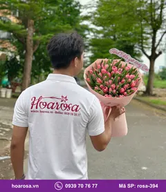 Bó hoa tulip tông hồng rosa-394