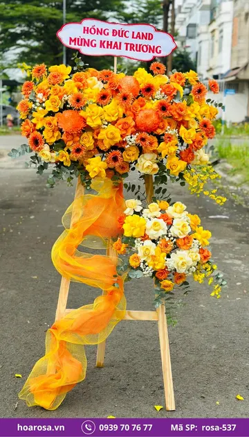 Kệ hoa chúc mừng rosa-537