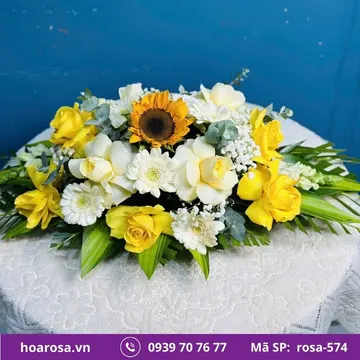 Dĩa hoa để bàn rosa-574