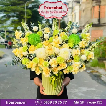 Giỏ hoa rosa-195