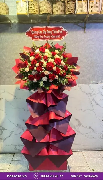 Kệ hoa chúc mừng rosa-624