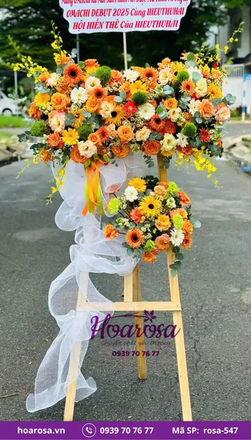 Kệ hoa chúc mừng rosa-547