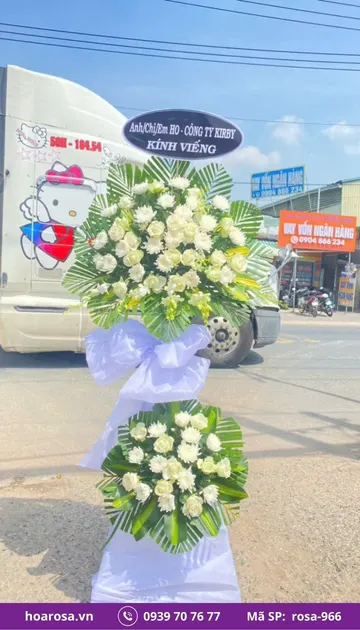 Hoa chia buồn rosa-966