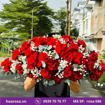 Dĩa hoa để bàn rosa-586