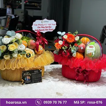 Giỏ trái cây rosa-076