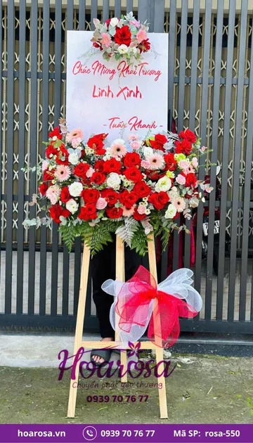 Kệ hoa chúc mừng rosa-550