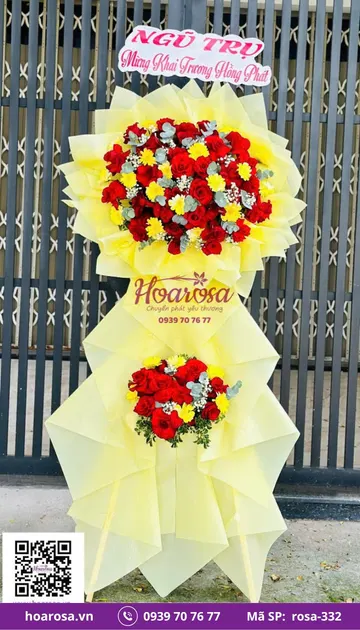 Kệ Hoa Chúc Mừng rosa-332
