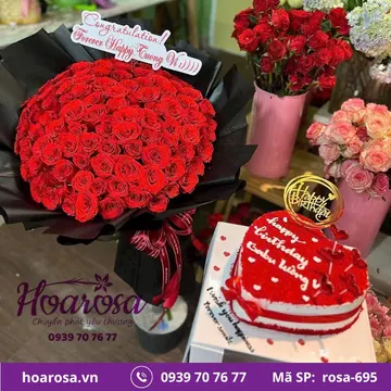 Bó hoa rosa-695