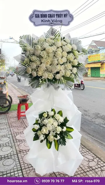 Hoa chia buồn rosa-970