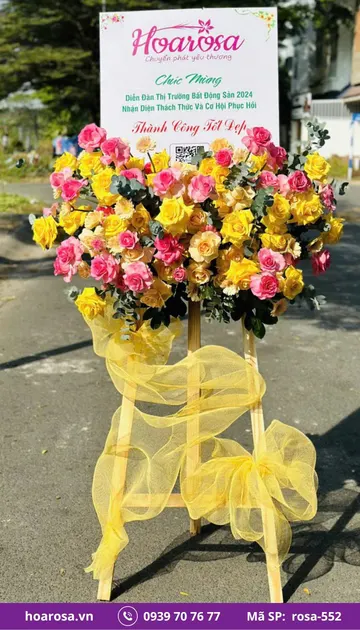 Kệ hoa chúc mừng rosa-552