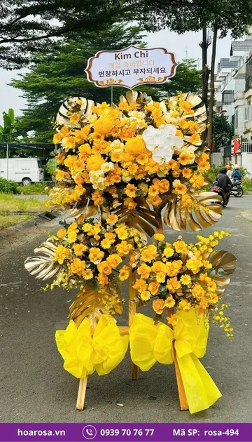 Kệ hoa chúc mừng rosa-494