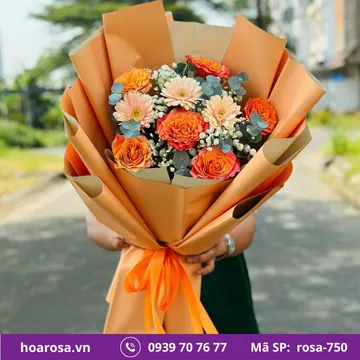 Bó hoa rosa-750