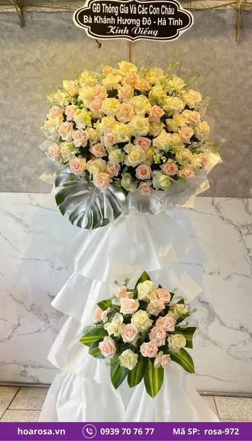 Hoa chia buồn rosa-972
