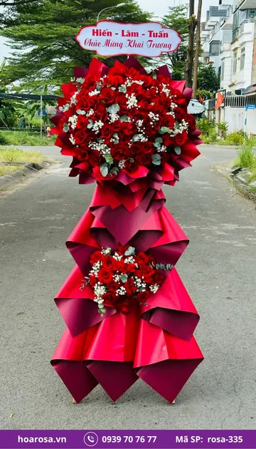 Kệ Hoa Chúc Mừng rosa-335