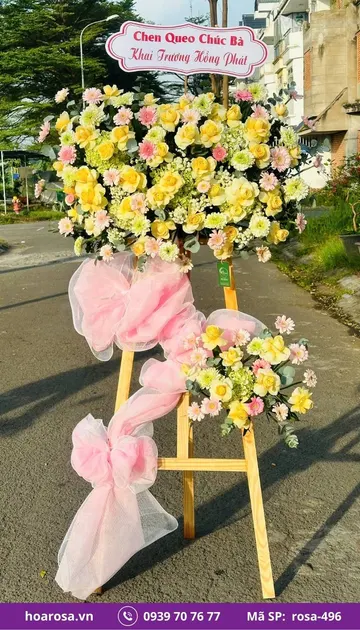 Kệ hoa chúc mừng rosa-496