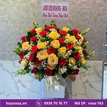 Giỏ hoa rosa-763