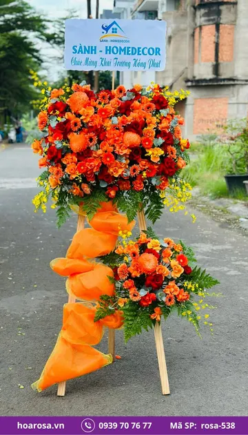 Kệ hoa chúc mừng rosa-538