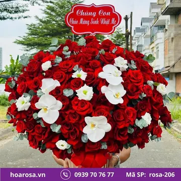 Giỏ hoa rosa-206