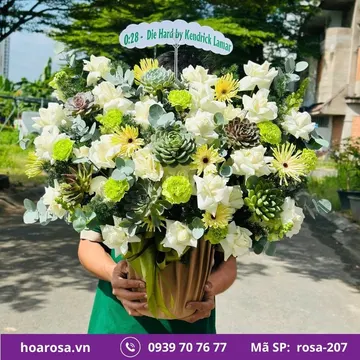 Giỏ hoa rosa-207