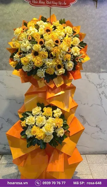 Kệ hoa chúc mừng rosa-648