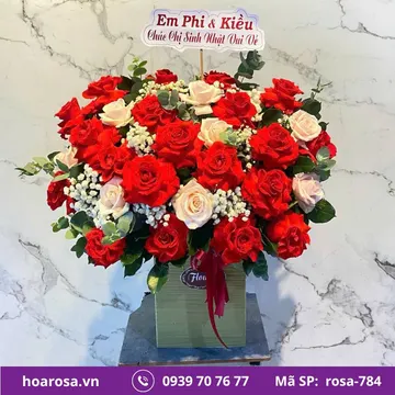 Giỏ hoa rosa-784
