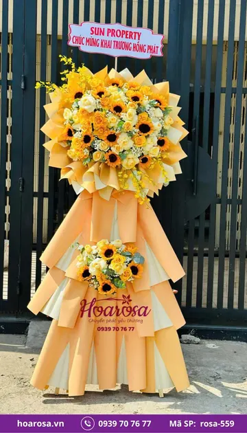 Kệ hoa chúc mừng rosa-559