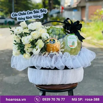 Giỏ trái cây rosa-388