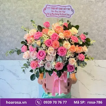 Giỏ hoa rosa-786