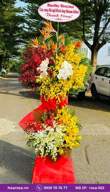 Kệ hoa chúc mừng rosa-502