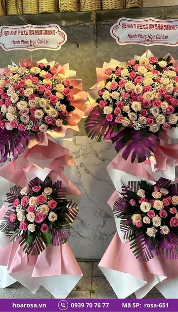 Kệ hoa chúc mừng rosa-651