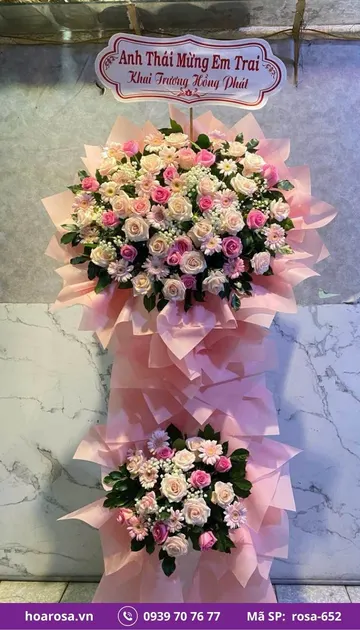 Kệ hoa chúc mừng rosa-652