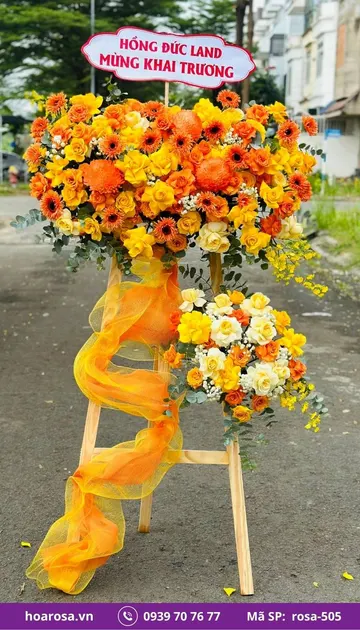Kệ hoa chúc mừng rosa-505