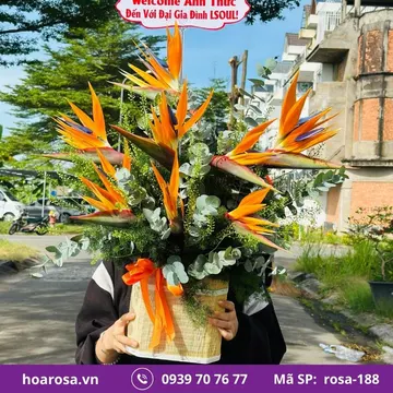 Giỏ hoa rosa-188