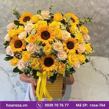 Giỏ hoa rosa-764