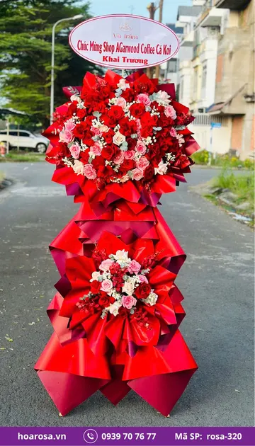 Kệ Hoa Chúc Mừng rosa-320