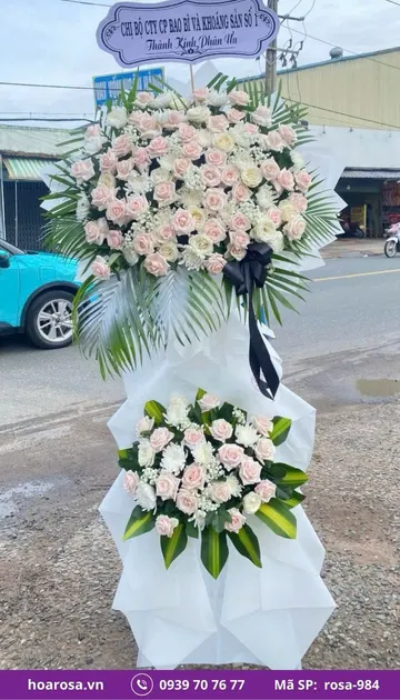 Hoa chia buồn rosa-984