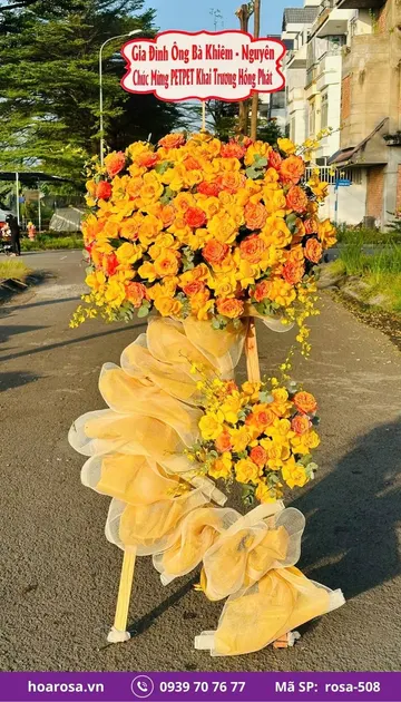 Kệ hoa chúc mừng rosa-508