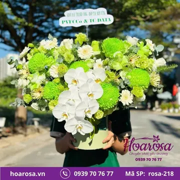 Giỏ hoa rosa-218
