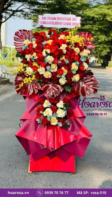 Kệ hoa chúc mừng rosa-510