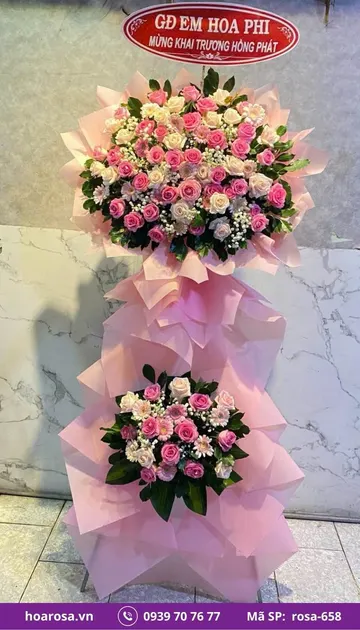 Kệ hoa chúc mừng rosa-658