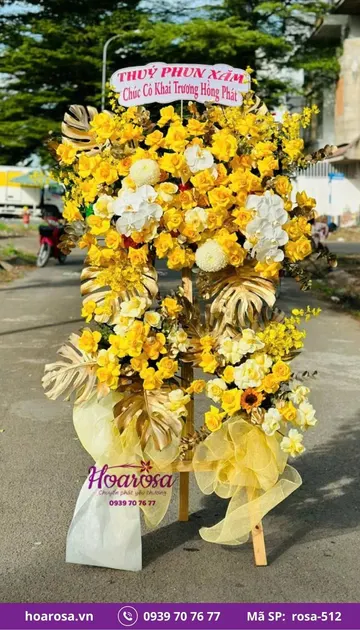 Kệ hoa chúc mừng rosa-512