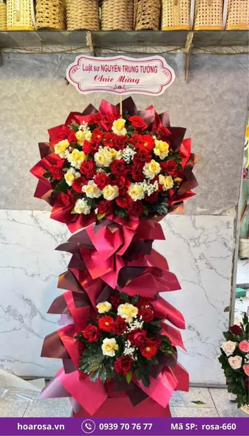 Kệ hoa chúc mừng rosa-660