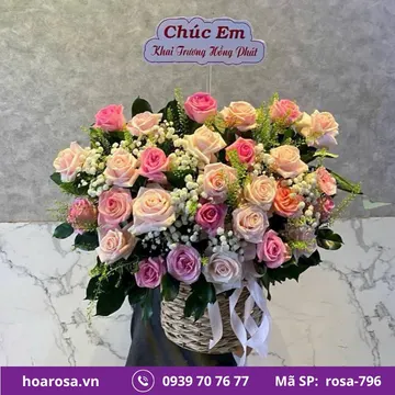 Giỏ hoa rosa-796
