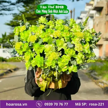 Giỏ hoa rosa-221