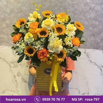 Giỏ hoa rosa-797