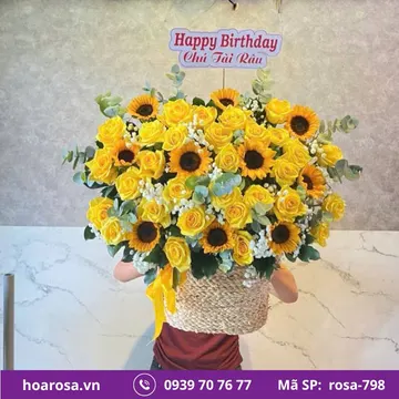Giỏ hoa rosa-798