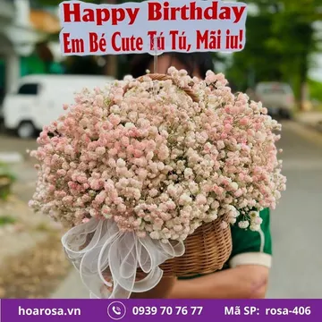Giỏ hoa rosa-406