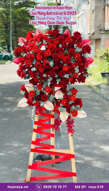 Kệ hoa chúc mừng rosa-519