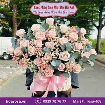 Giỏ hoa rosa-408